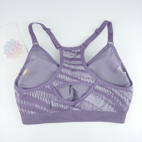 Bella Movement NWT Racer Back Sports Bra S Purple Seamless Pullover Activewear - Picture 2 of 3